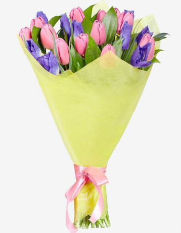 Bouquet de Tulipes et d'Iris