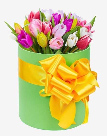 Boîte avec Tulipes